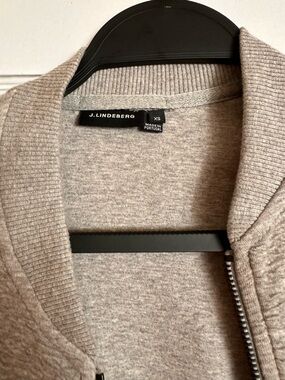 J.Lindeberg Men's Beige Lightweight Zip Jacket